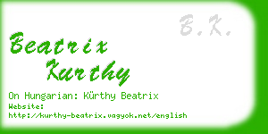 beatrix kurthy business card